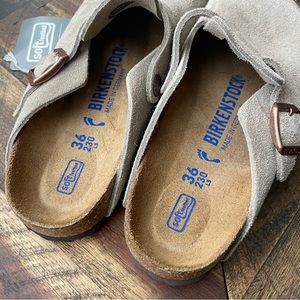 SOLD - Birkenstock Boston Clog Taupe 36 / NIB